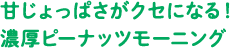 甘じょっぱさがクセになる！濃厚ピーナッツモーニング