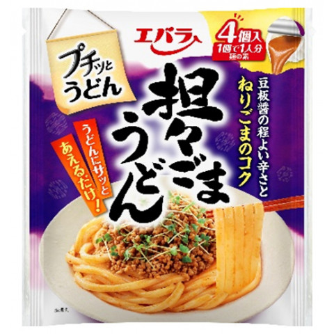 夏商材 エバラ食品 プチッとうどん 坦々ごまうどん 21g 4 アミカネットショップ本店