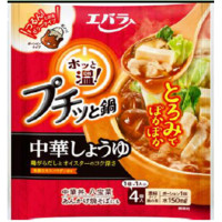 【10/10追加】【秋冬商材　1月31日まで】エバラ食品　プチッと鍋 ホッと温　中華しょうゆ　22g×4