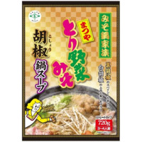 【秋冬商材　1月31日まで】マルサン　まつや とり野菜みそ 胡椒鍋スープ　720g